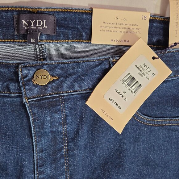 NWT NYDJ Women's Barbara Bootcut High-Rise Tummy-Control Denim Jeans - Picture 5 of 7